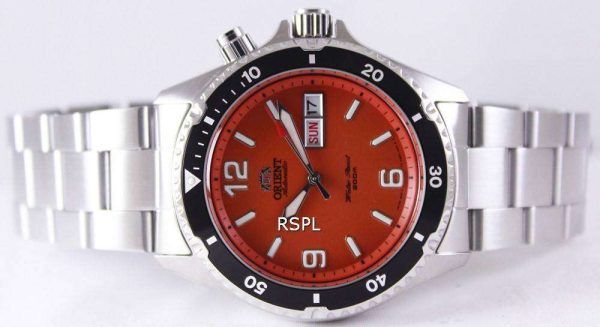 Orient Mako Automatic Diver's Orange Dial FEM65001MV Men's Watch