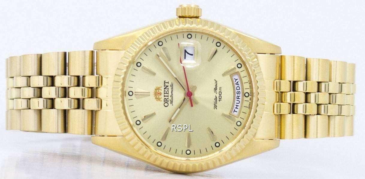 Orient SEV0J004BH President Automatic Gold Japan Made Unisex Watch