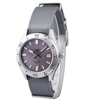 Orient Sports Leather Strap Lilac Dial Automatic Diver's RA-AC0Q07V10B RA-AC0Q07V30B 200M Men's Watch